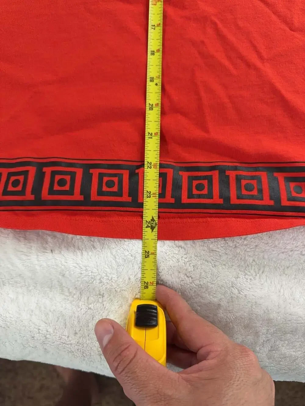 Versace Collection Red Greek Key Trim T-Shirt XXL